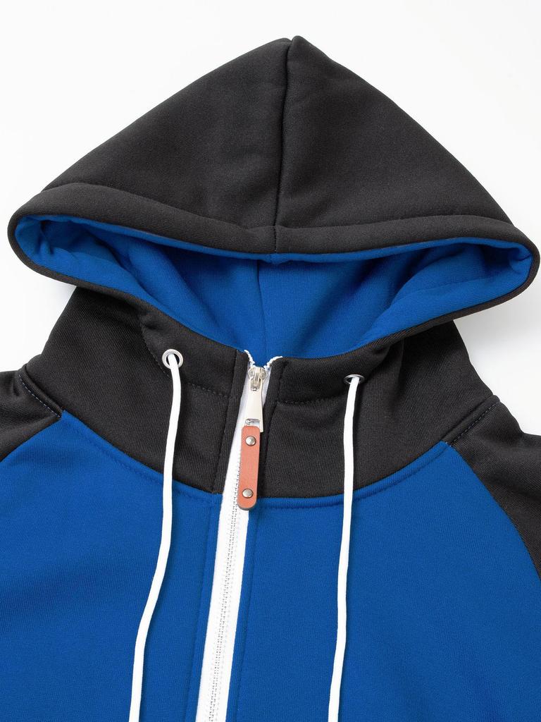 Europäisches Herren Color Block Sport-Sweatshirt - Lässiger Raglanärmel-Cardigan