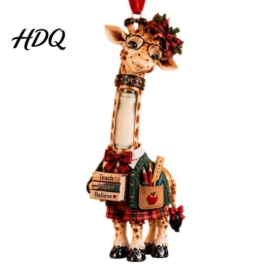 Gift Gadgets for Friends Colleagues Giraffe Christmas Money Holder Ornament Acrylic Cash Clip Hanging Decor Ornaments Tree Bag Car Cute Career