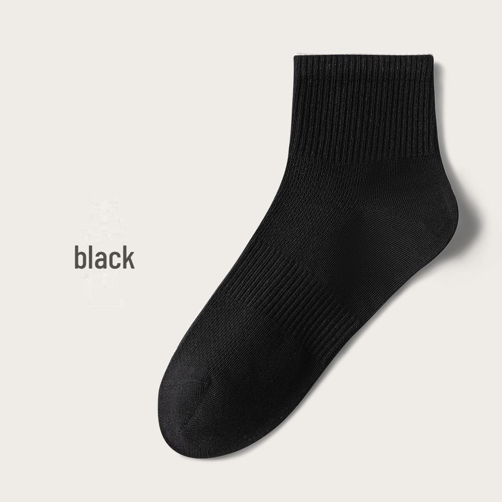 

Мужские антибактериальные хлопковые носки средней длины на лето Men s One Size 39-44 чёрный