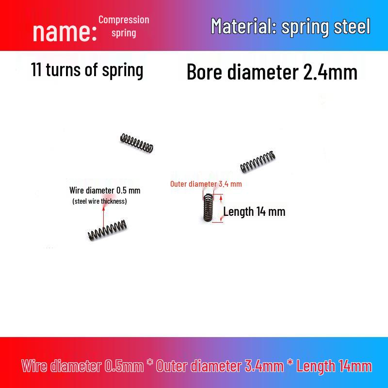 0.5mm Diameter Spring Steel Compression Spring for Precision Experiments and Miniature Helmet