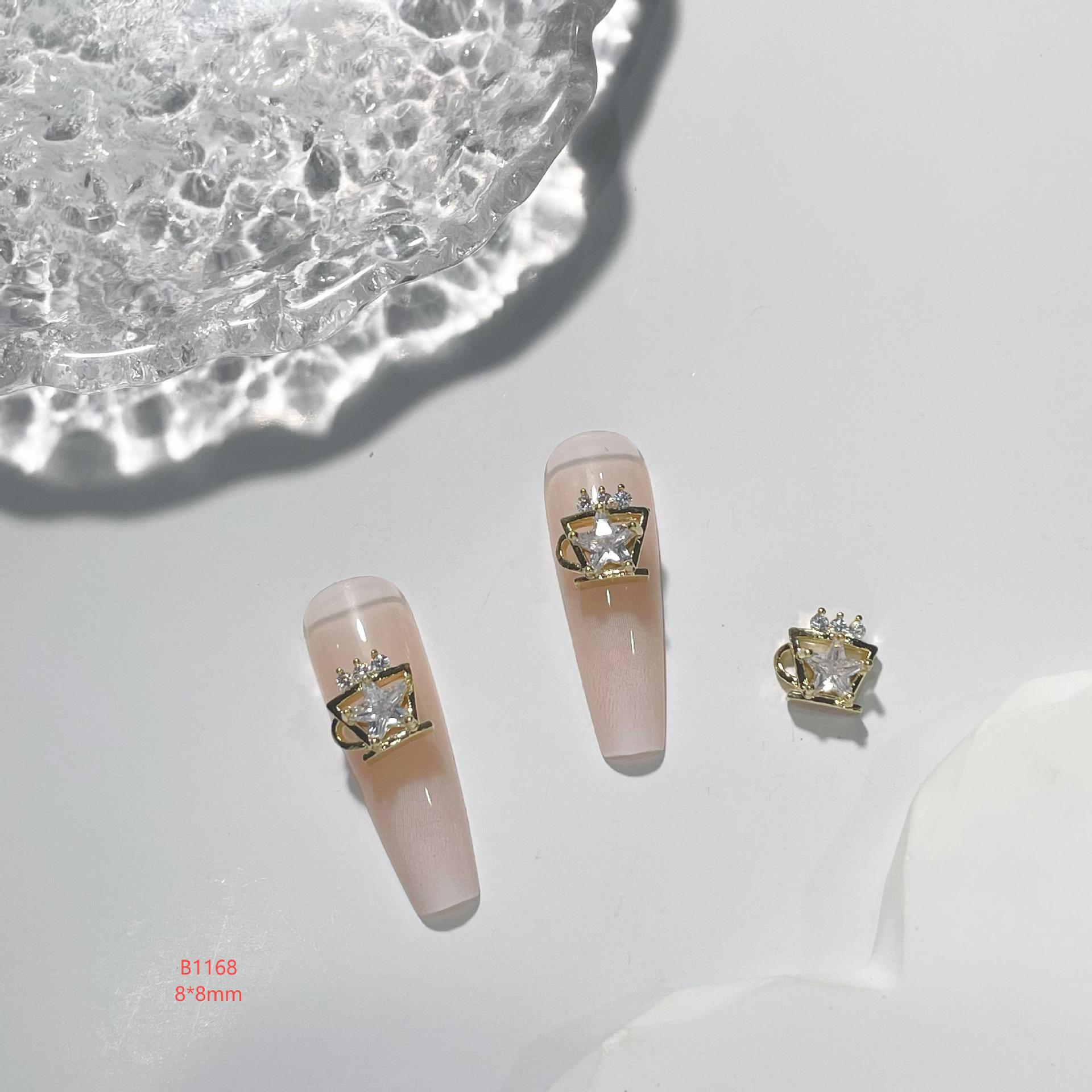 

Pearl Bear & Bow Heart Zircon Nail Jewelry – DIY Manicure Accessories