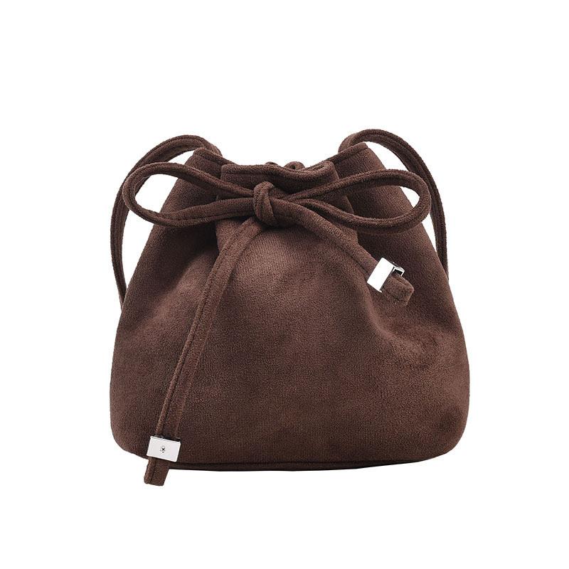 

Stylish Korean Kids Velvet Bucket Bag For Girls And Boys Perfect For Everyday Use кофейный