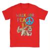 Walk for Peace Monks Aloka Dog Buddhism World Peace TShirt for Unisex Women Cotton T Shirts Short Sleeve Tees Party Clothes