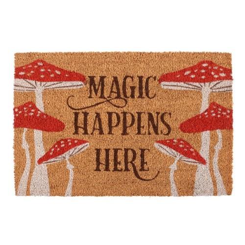 Something Different Magic Happens Here Mushroom Door Mat