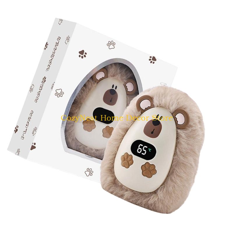 92MF Cartoon Plush Hand Warmer Electric Warmer with 3 Heat Level Fast Heating Device