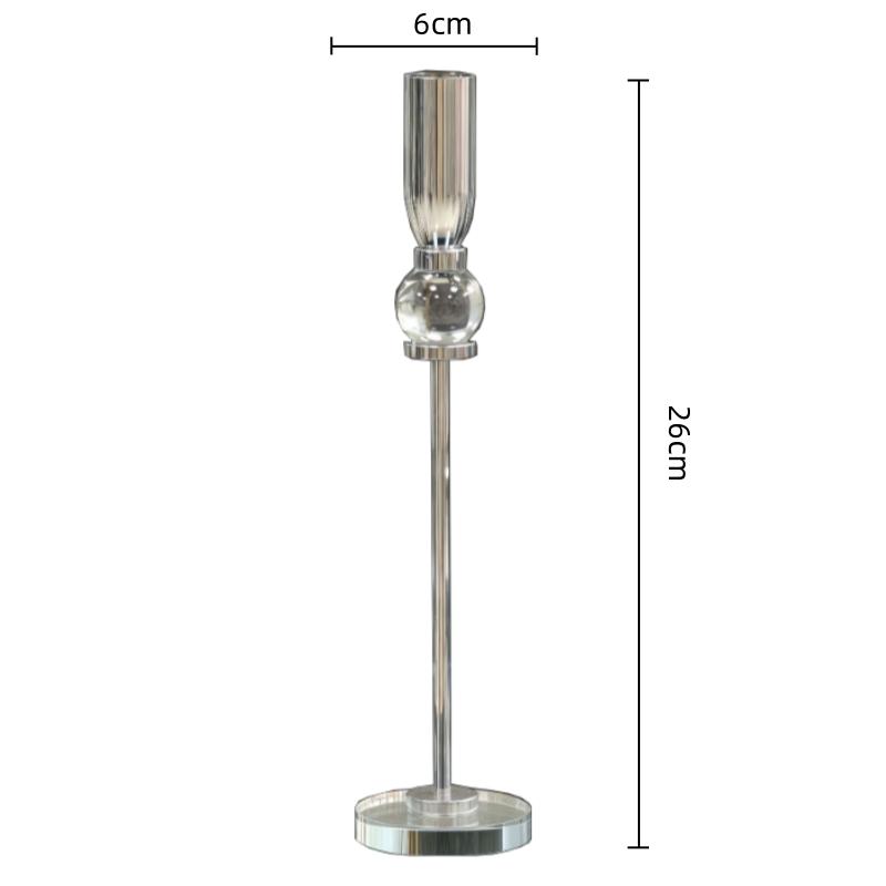 Crystal Candlestick Tall Candle Holder Transparent Glass Centerpieces Candle Stick Holder Home Decoration Accessories