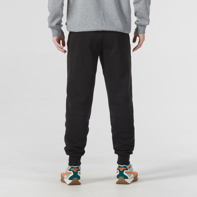Puma Letter Print Cuffed Mid-Rise Sports Casual Pants Unisex pants Black 682724-01