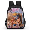 NARUTO Anime Student Backpack Mochila, Dual Zipper Pockets, Durable Lightweight 16-inch Kids Backpack for Boys & Girls Ages 5-10