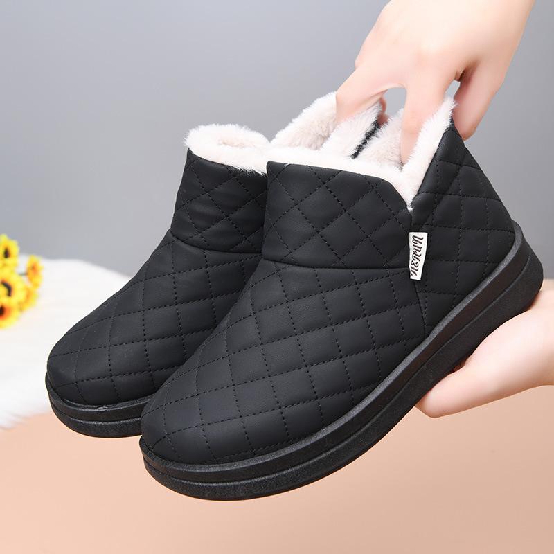 New Cotton Shoes, Women's Thickened Snow Boots, High-top Soft-soled Anti-slip One-foot Lazy Shoes, Thick-soled Shoes