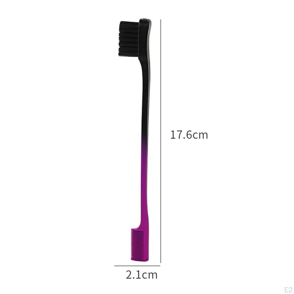 Double Headed Eyebrow Brush Comb, Styling Edge Control Resuable Professional Portable