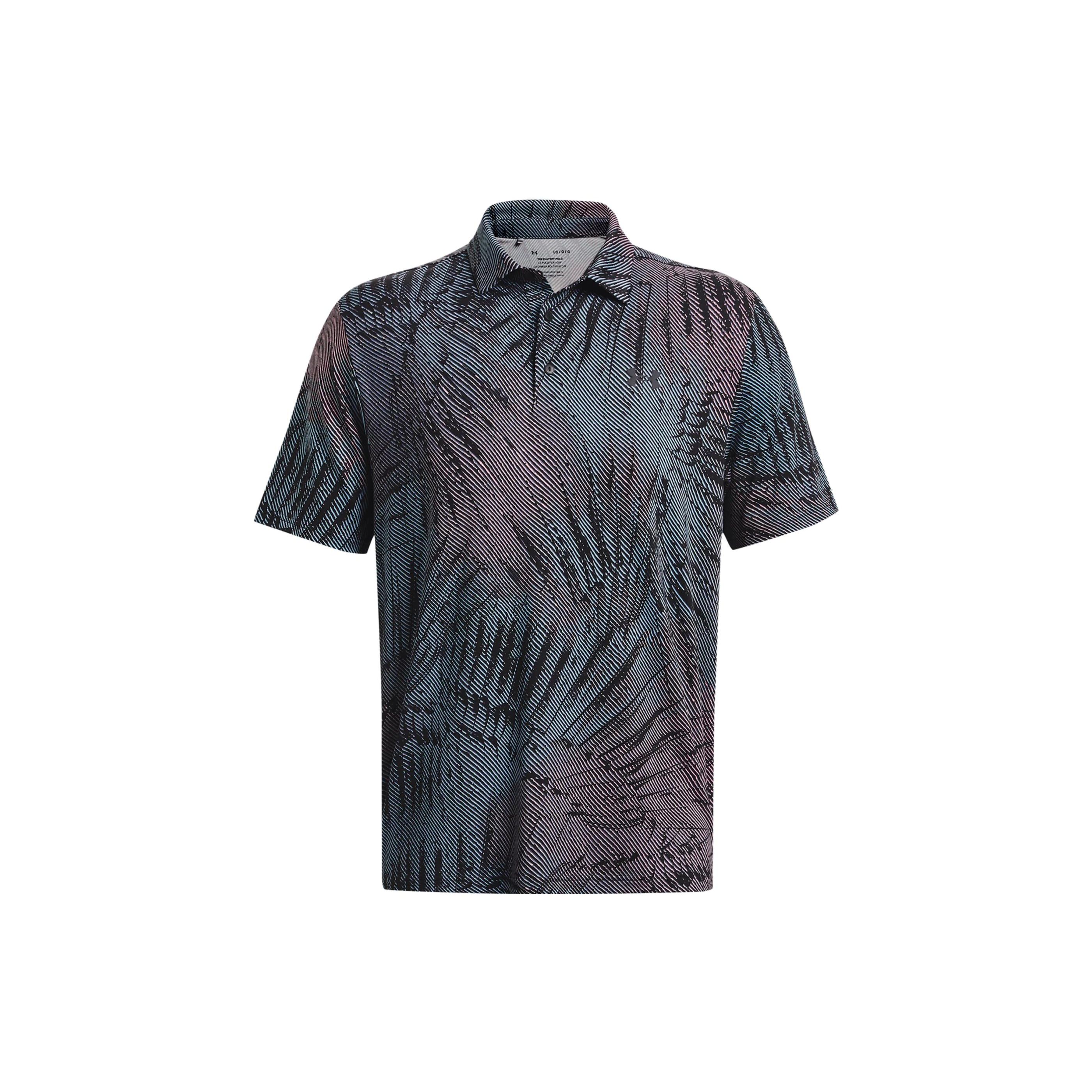 

Under Armour Patterned Casual Golf Quick-Dry Polo Shirt Men tops Black 1378677-005 M