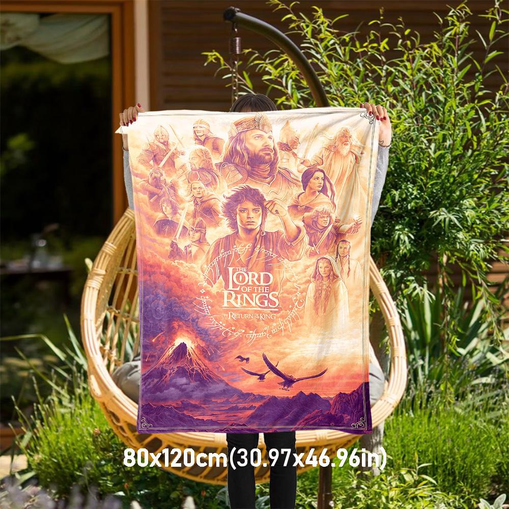 

1pc The Lord of the Rings Return of the King - Throw Blanket, Soft, Flannel Blankets, Living Room, All Seasons Use-1021130 80x120cm