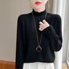 Spring Wool Women's Knitwear High Neck Fashion Pullover Top Bottom  Sweater