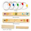1 Set Throwing Ring Ferrule Game For Family Children Wooden Educational Toy Ferrule Game Puzzle Toy Ring Toss Montessori Toys