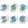 6Pcs Surf Series Diamond Art Fridge Magnet Diamond Painting Refrigerator Magnet DIY Fridge Stickers for Fridge Whiteboards
