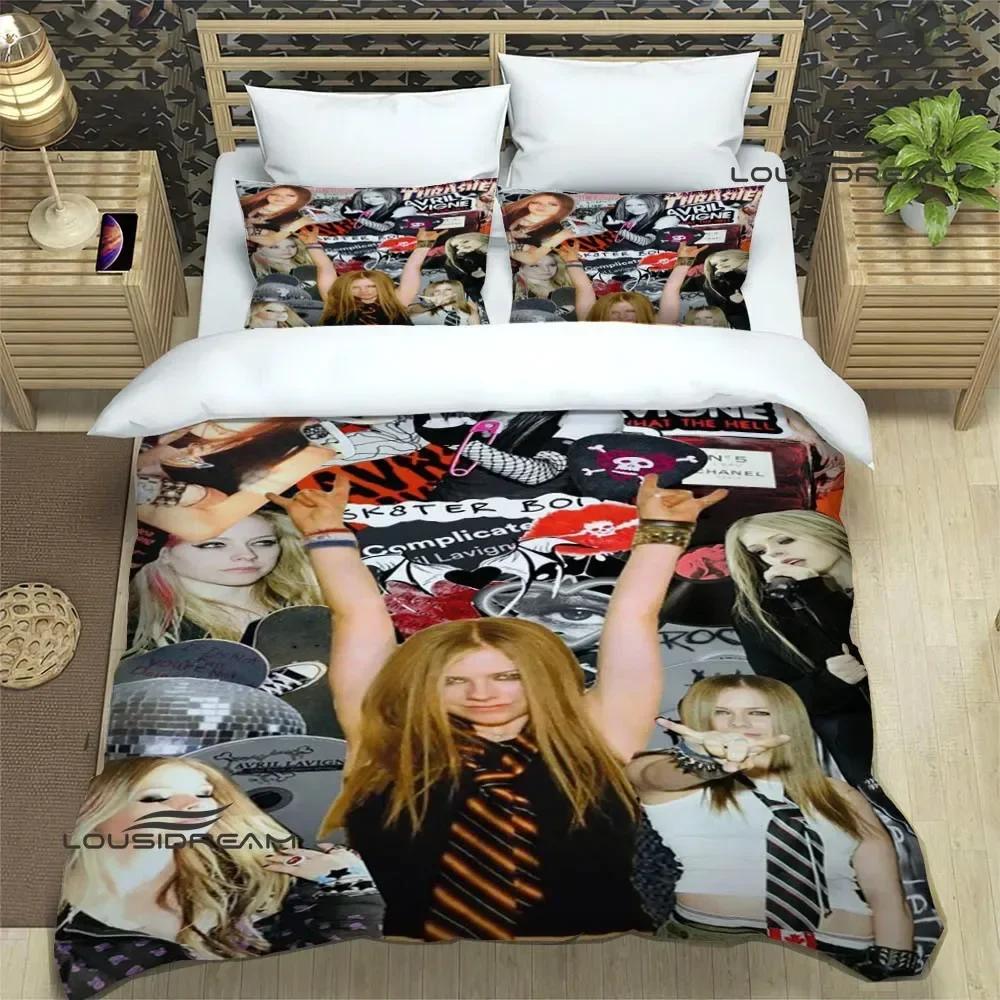 Singer AVRIL LAVIGNE Printed Bedding Sets Exquisite Bed Supplies Set Duvet Cover Bed Comforter Set Bedding Luxury Birthday Gift