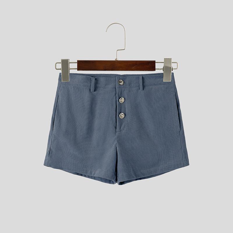 INCERUN Herren Reißverschluss Taille Textur Hausparty Clubwear Shorts Eng anliegende Minihose