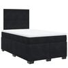VidaXL Bed Slat Base with Mattress Black 120x200 Cm Velvet, Bed, Platform Bed, Panel Bed, Furniture of 3293178