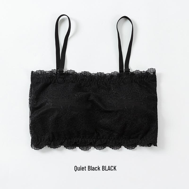 

Весна 2020 г. Кружевной топ-труба со съемными бретелями, дизайн с беспроводной обвязкой на груди, в комплект входит накладка на грудь для девочек One Size