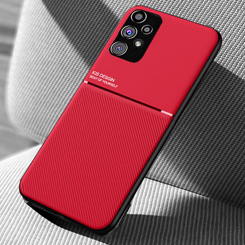 

Розкішний матовий шкіряний чохол для телефону Samsung Galaxy A53 A33 A73 A13 A03S A22 A32 A52 A12 A51 M23 M13 M32 4G 5G S20 S21 FE S22 Ultra Plus М який чохол з ТПУ Samsung Galaxy S22 Plus червоний