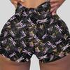 Sexy Women Yoga Shorts Butterfly Print Sport Workout Clubwear Homewear