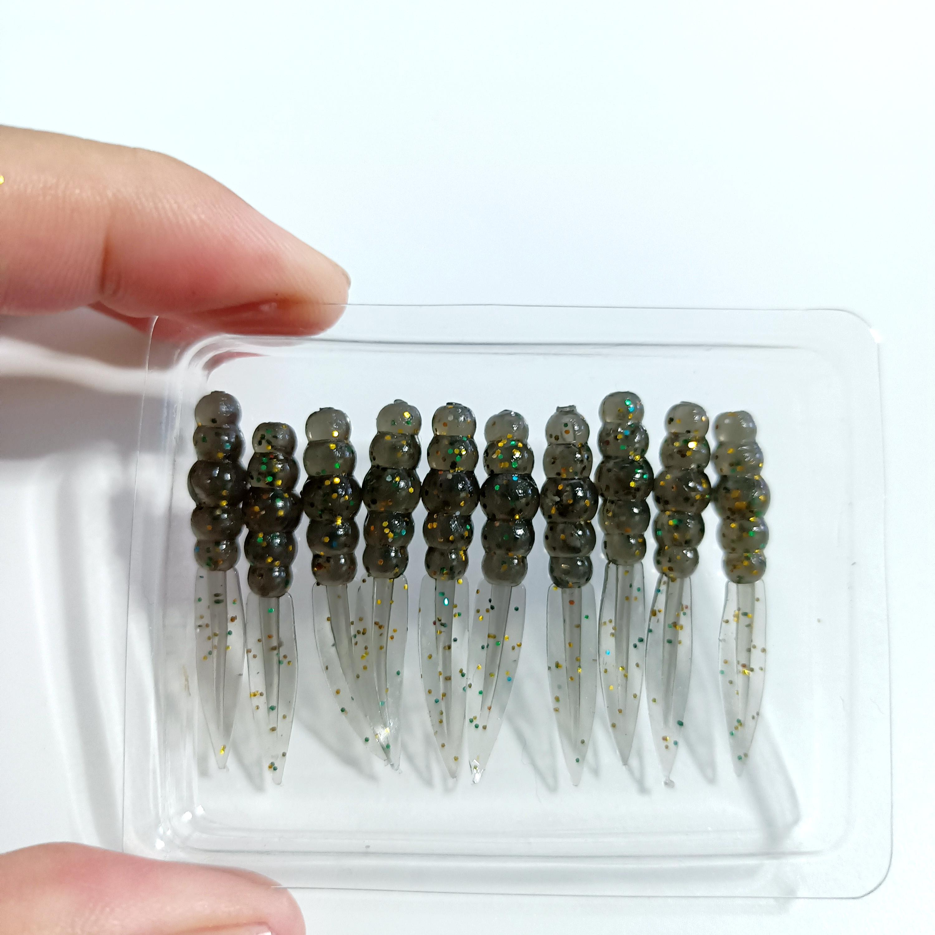 

DUODUOYU 10 шт. Новая мини мягкая рыболовная приманка 0,3 г/35 мм Силиконовая приманка Свимбейт Воблеры Червь окунь Карп Рокфишинг Рыболовные снасти чёрный