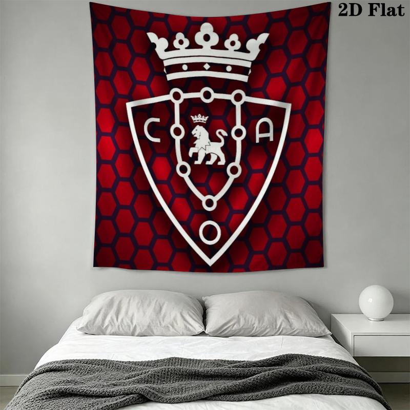 CA Osasuna Wall Tapestry Aesthetic Wall Hanging Printed Fabric Blanket Decorative Tapestries for Bedroom Living Room Home Decor