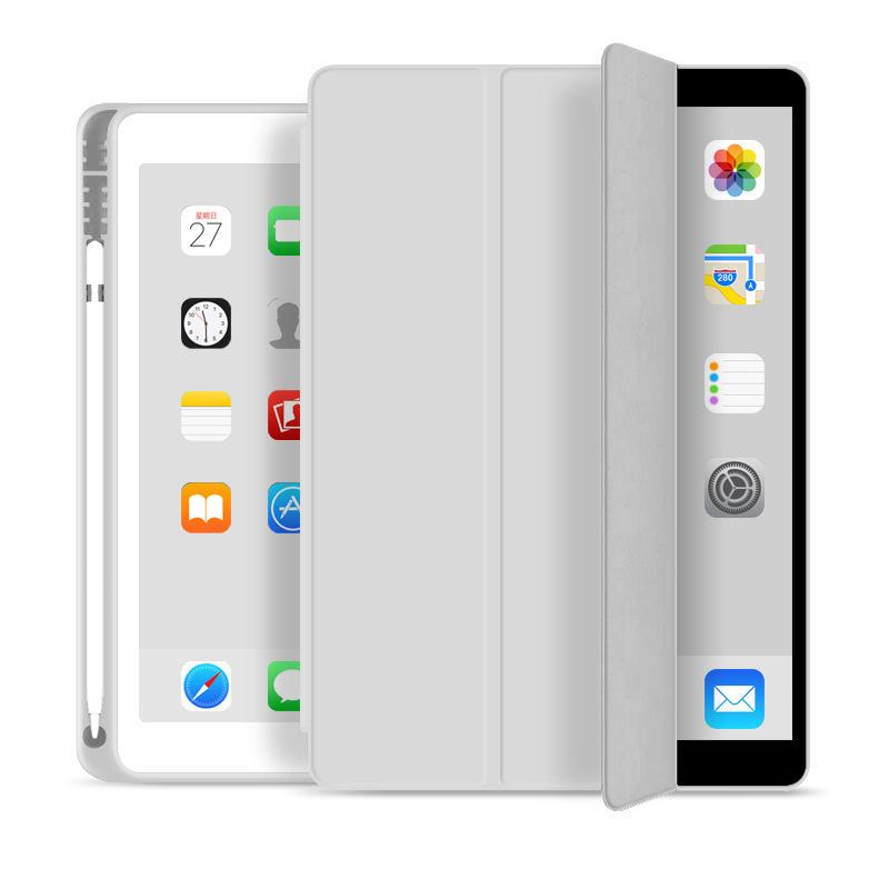 2026 New Full Sticker iPad Protective Case, Leather Case, Apple Tablet Protective Case with Pen Slot Air6 Three-fold Silicone Case
