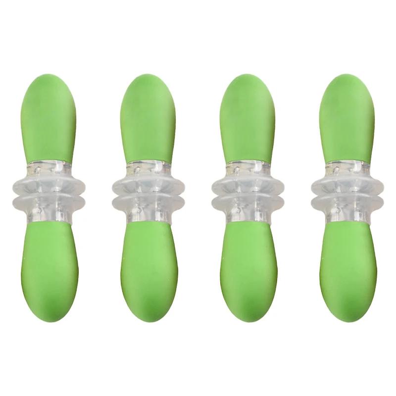 4 Pairs Corn Holders BBQ Grill Rotating Handles - Non-Slip Soft Grip & Stainless Steel Prongs, BBQ Prongs for Corn Hot Dog