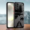 Phone Cover Case for Samsung Galaxy A73 A33 A56 A55 A35 A53 A14 A23 A52S A72 A17 A52 A54 A16 A15 A34 A36 Cartoon Forest Fishing