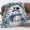 1pc Creative Christmas Snowman Printed Blanket, Modern Style Blanket Travel Camping Blanket, Soft And Comfortable Blanket