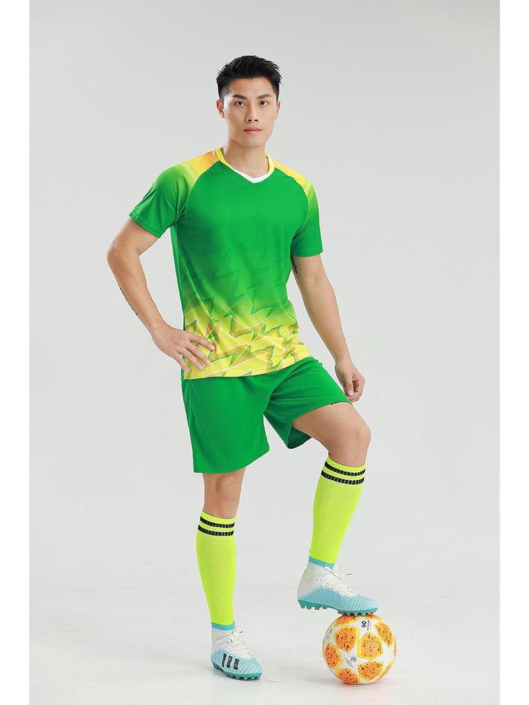 Men's Quick-Dry Football Jersey Set with Number Print for Adults and Kids