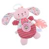 Pink Baby Plush Hanging Toy Cute Cartoon Portable Stroller Activity Toy for Baby Cribs and Cars