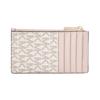 MICHAEL KORS Jet Set Logo Print Contrast Design Coated Canvas Card Holder Small Women's Pink and Beige