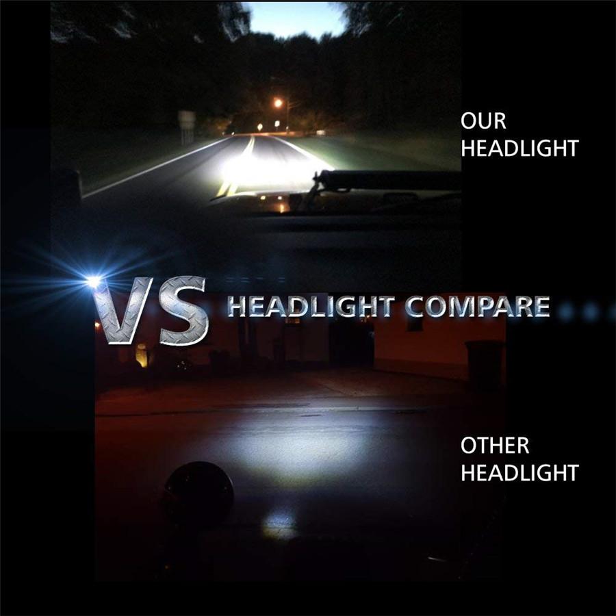 Pair 7'' 150W 10920Lm Round BlackLed Headlight High Low Beam With White Drl For Harley Jeep Wrangler Jk Tj Lj Cj Hummber H1 H2