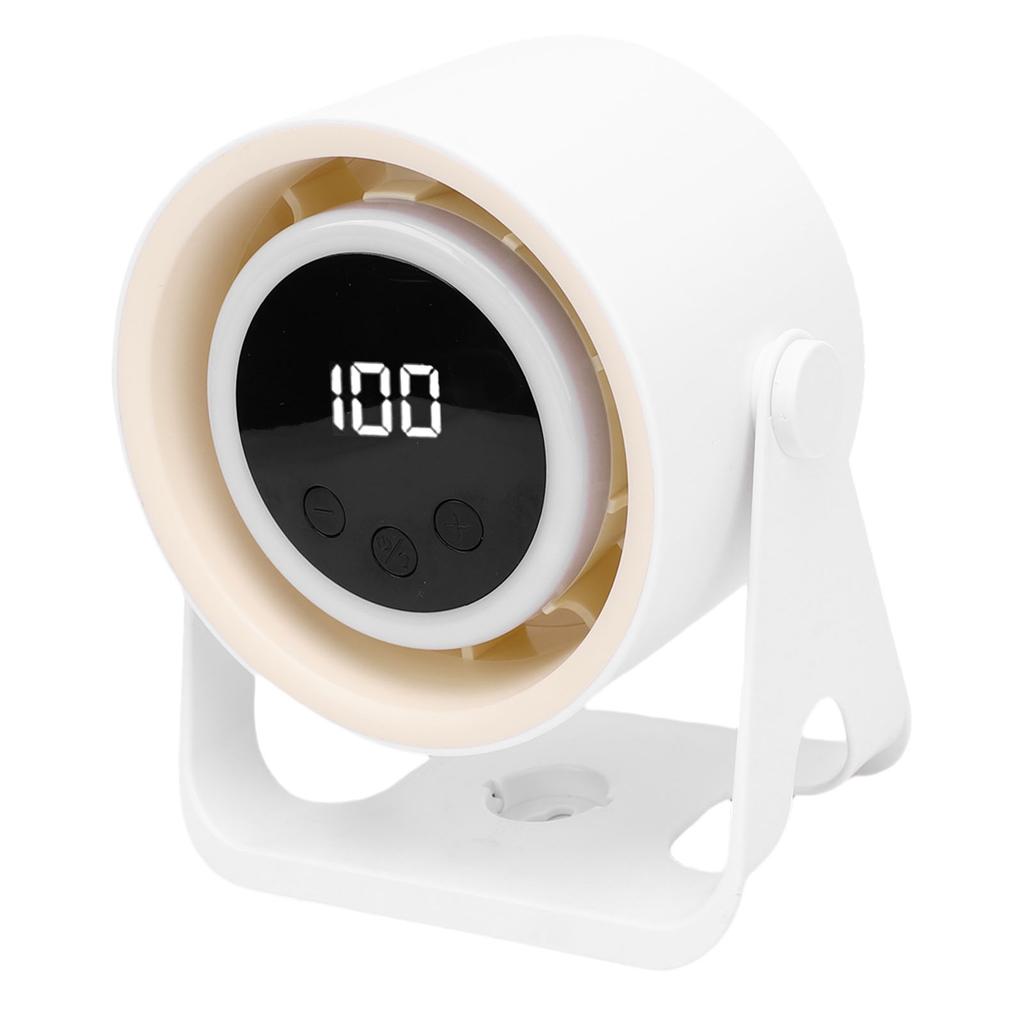 Desk Fan 5 Speeds USB Rechargeable Quiet Portable Desktop Cooling Fan with Light for Office Bedroom Outdoor Camping