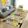 Alfombra grande con notas musicales hermosas en 3D, alfombra para sala de estar, dormitorio, sofá, decoración de cocina, alfombra antideslizante para juegos de niños