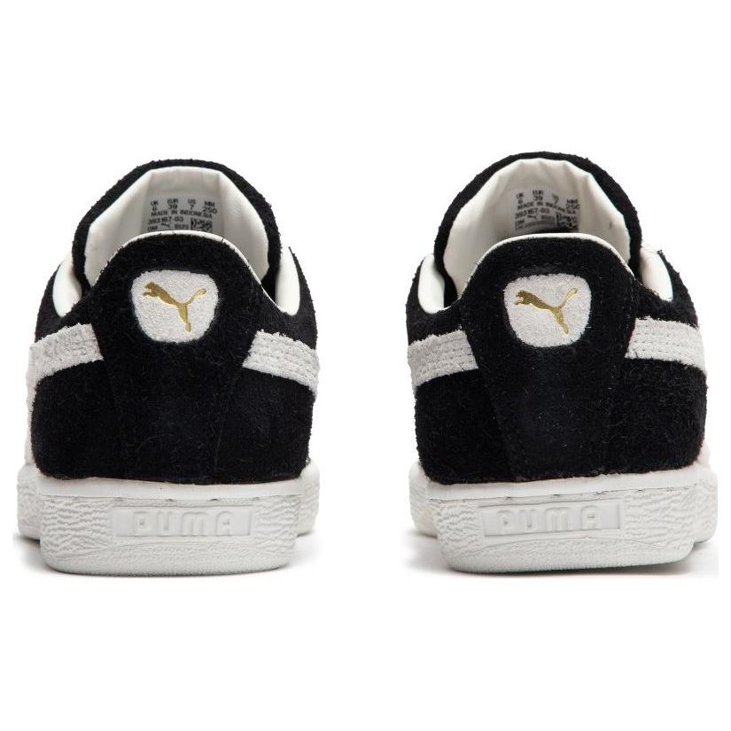 Puma Suede Fat Lace Vintage Casual Low-Top Sneakers Unisex Sneakers Black Gold 393167-03