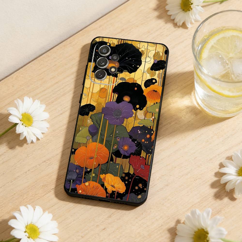 

Vibrant Floral Phone Case For Samsung S26,S25,S24,S21,S22,S23,S30,Ultra,S20,Plus,Others Soft Black Cover Samsung S20plus5G