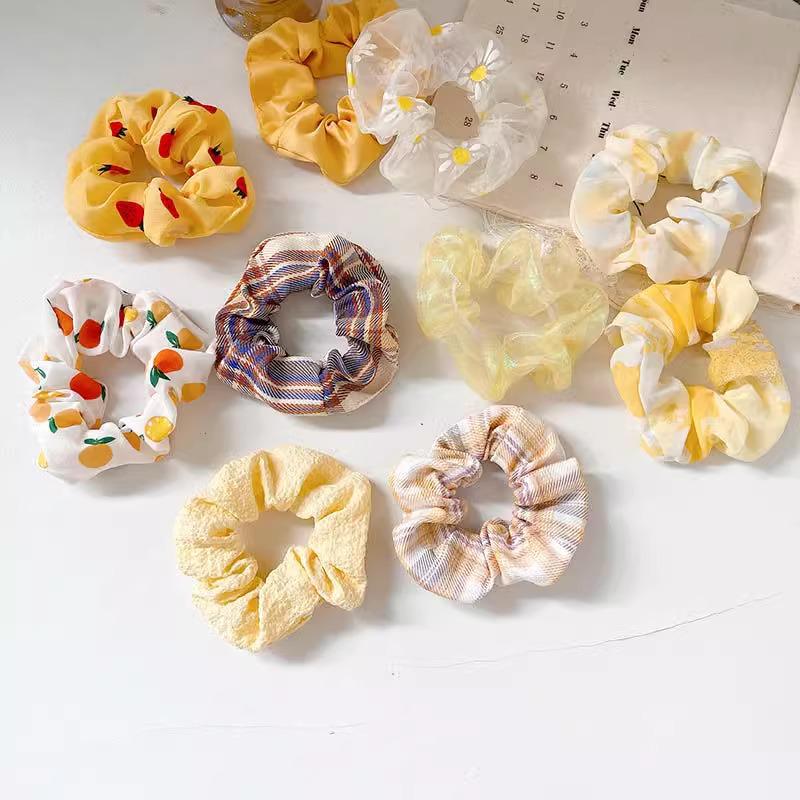 Korean JK College Style Hair Accessories Set: Cute Hair Ring, Headband, Rubber Band, and Large Intestine Hair Rope