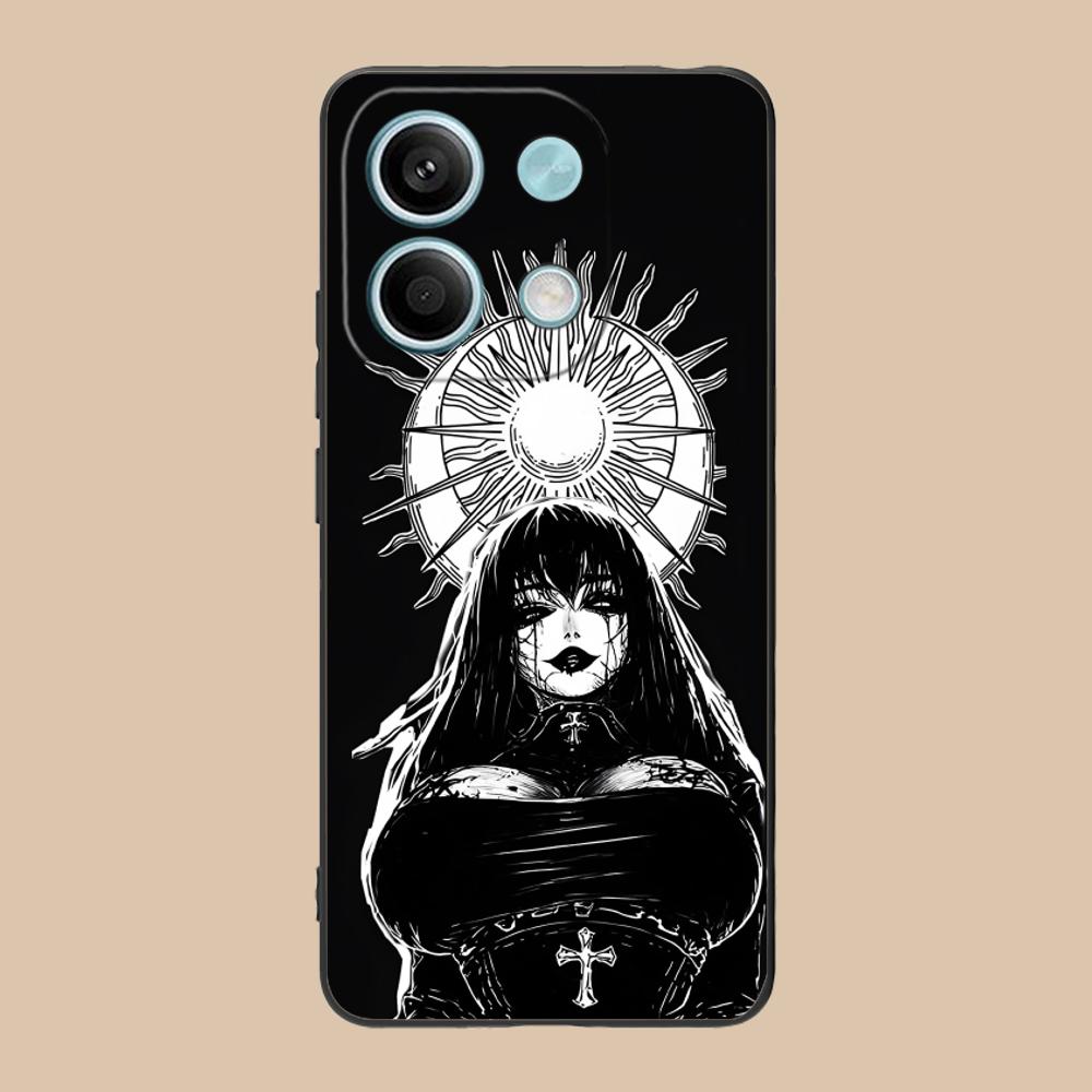 Terror Gothic Art Mobile Phone Case for POCO M7 M6 M5 M4 M3 X7 X6 X5 X4 X3 Pro GT 5G Colorful Printing Cover Cover Luxury Pretty
