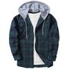 Plaid Pattern Men's Long Sleeve Hooded Shirt Jacket With Chest Pocket, Men's Casual Fall And Winter Coat