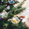 100/200 Stück Runde Weihnachtsbaumkugel-Anhänger Kappen Abnehmbar Metall-Weihnachtskugeln Aufhängekappen Festliche Neujahrsparty DIY-Dekorationen
