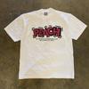 T-shirt a maniche corte in puro cotone a doppio filo vestibilità larga unisex stile retrò americano traspirante estiva casual con scollo rotondo