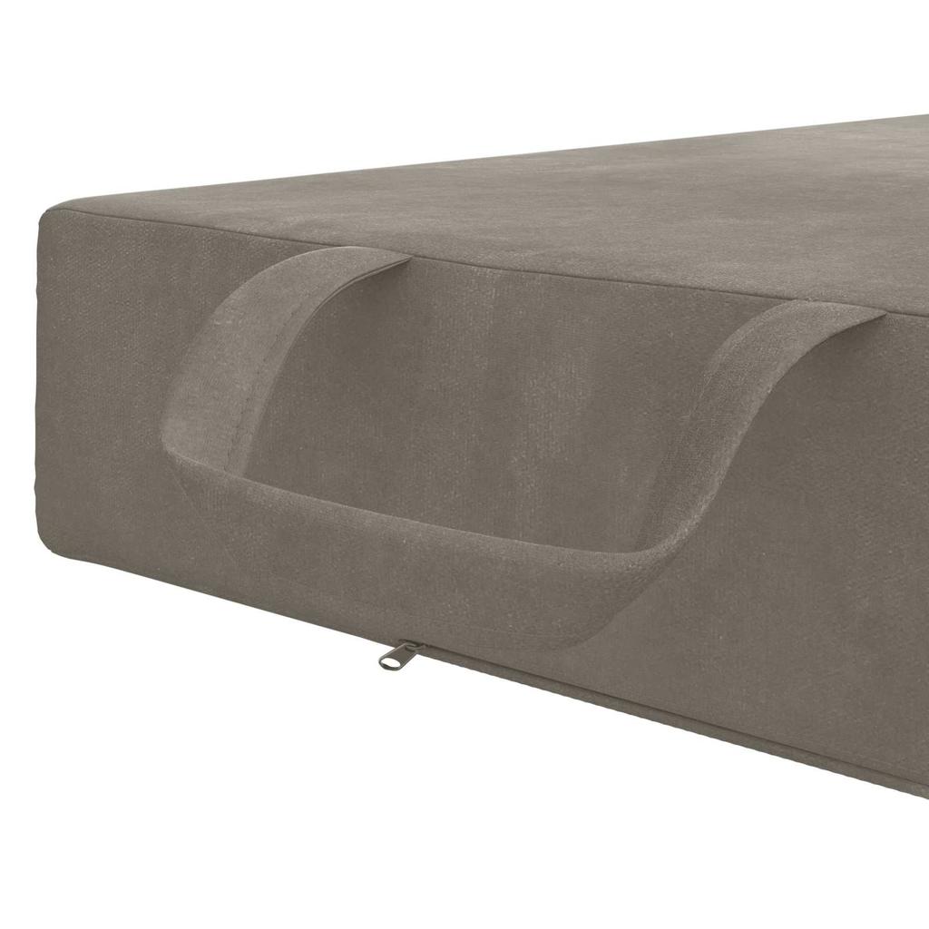 Folding Sofa Bed 75 x 63 x 45 cm Light Grey