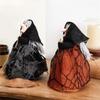 Unique Halloween Witch Broom Decors Stylish Black Witch Broomsticks Display Ornament for Halloween Party Decoration