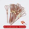 ZISIZ 12cm Green-Tipped Bamboo Skewers for Candied Fruit