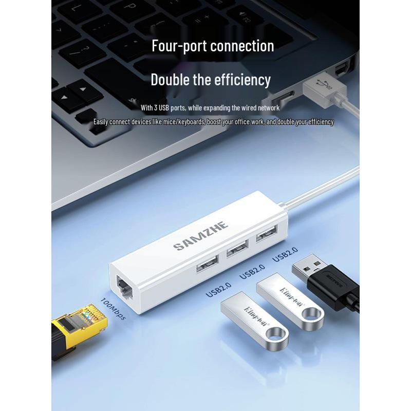Mountain Lake USB Hub & Gigabit Ethernet Adapter (Win Driverless RJ45)