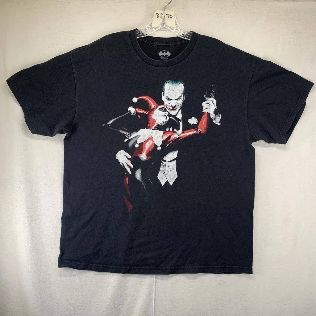 VTG 1999 Joker Harley Quinn T-shirt Sz XL DC Comics Graphics Alex Ross Cover Art