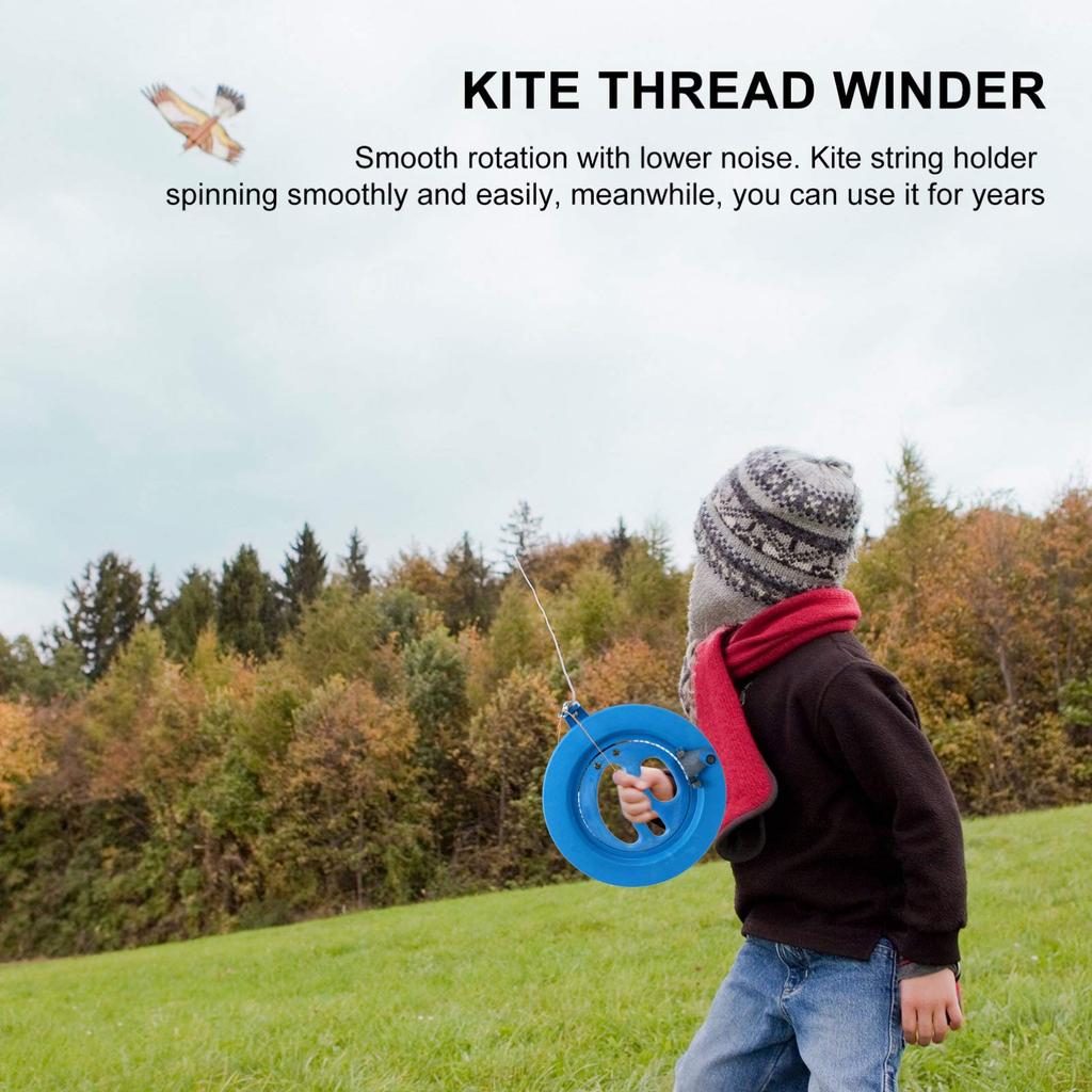 LIOOBO Kite String Spool, Kite Flying Reel, Outdoor, for Kids and Adults, 20cm Diameter, 300m